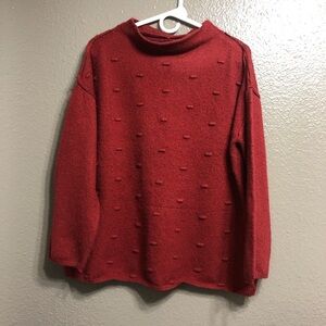 Democracy wide funnel neck sweater